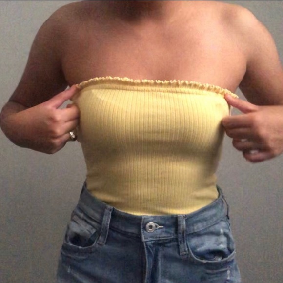Forever 21 Tops - f21 yellow bodysuit